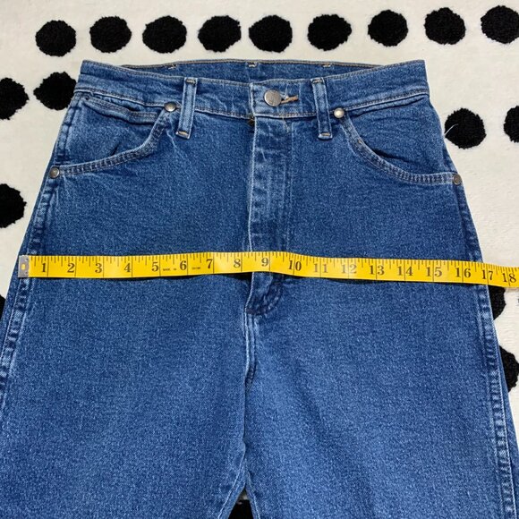 Vintage Wrangler Cowboy Cut Faded Dark Denim Straight Leg Western Jeans - Picture 8 of 12